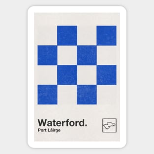 County Waterford / Original Retro Style Minimalist Poster Design Sticker